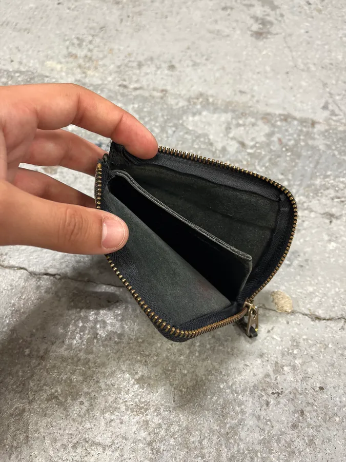 Comme des Garçons Floral Black Leather Wallet - Image 5
