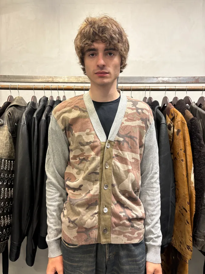 Comme Des Garçons Grey & Camo Cardigan - Image 2