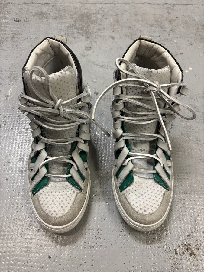 Damir Doma Multi Strip White Leather Sneakers - Image 2