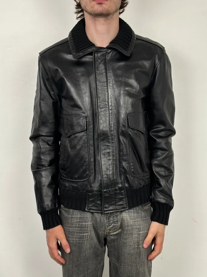 Daniele Alessandrini Black Leather Jacket - Image 2