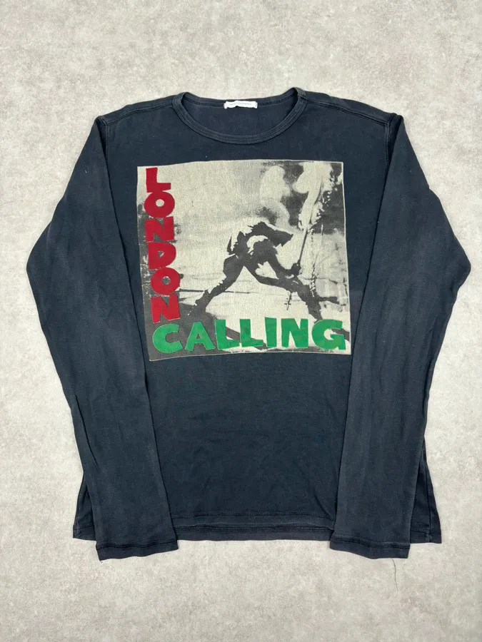 Daniele Alessandrini Black London Calling Longsleeve T-Shirt