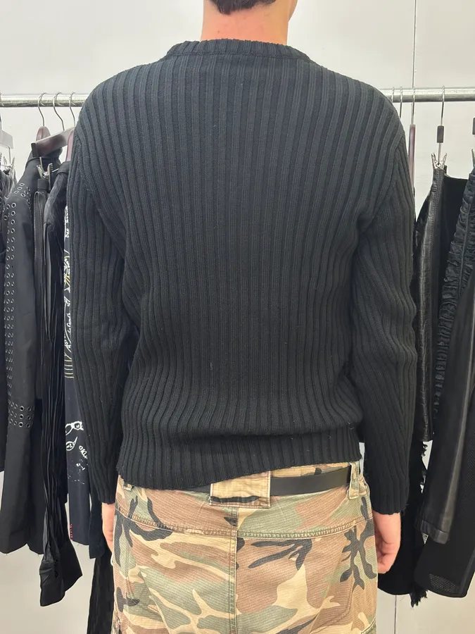 Daniele Alessandrini Black Minimalist Sweater - Image 2