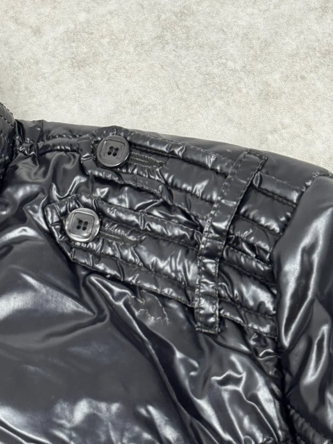 Daniele Alessandrini Black Patent Puffer British Puffer Jacket - Image 8