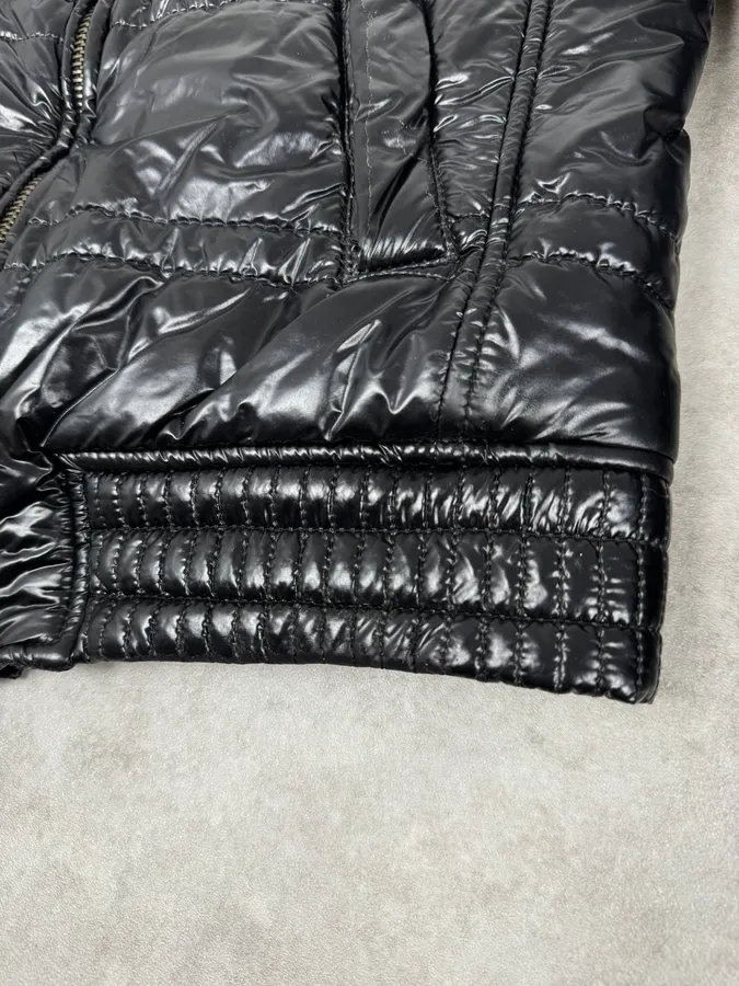 Daniele Alessandrini Black Patent Puffer British Puffer Jacket - Image 9
