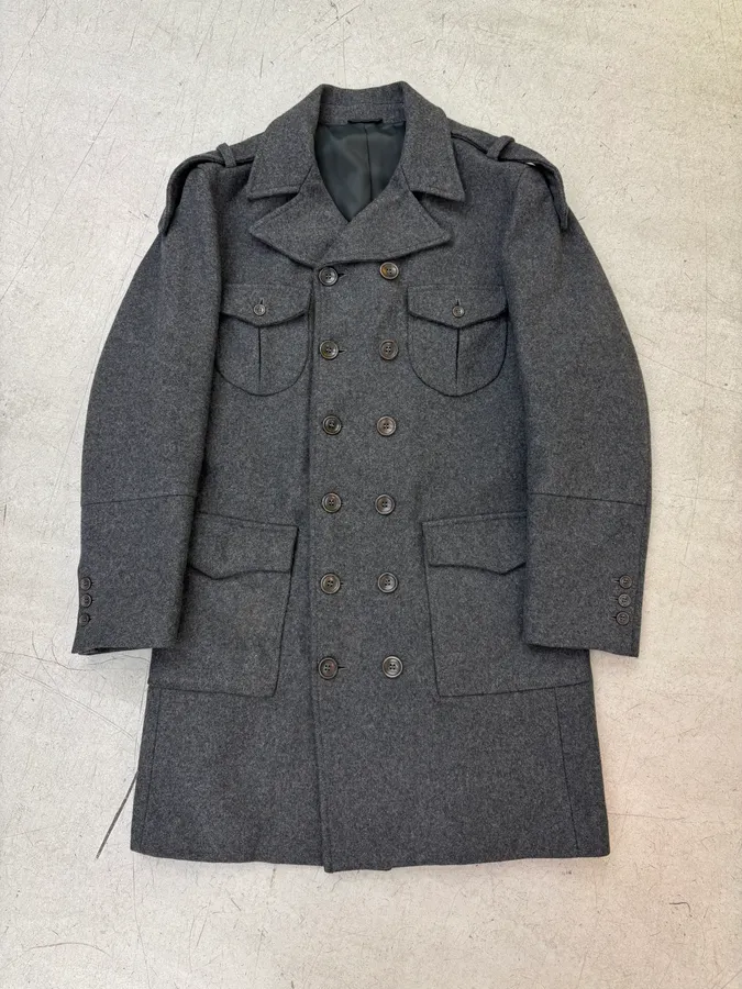 Daniele Alessandrini Buttoned Wool Military Long Coat