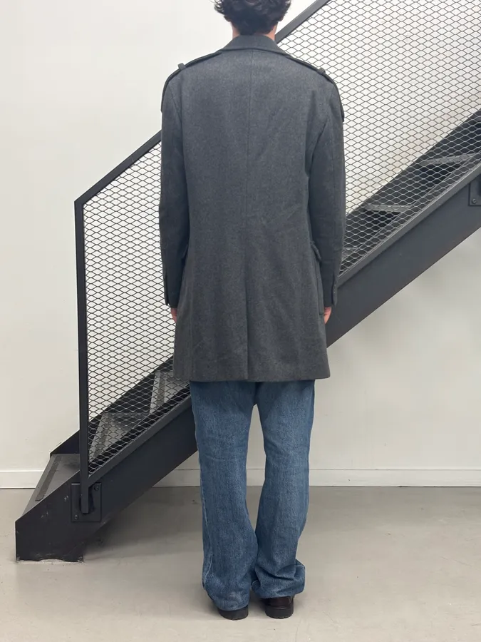 Daniele Alessandrini Buttoned Wool Military Long Coat - Image 3