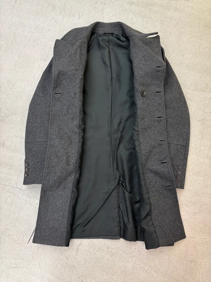 Daniele Alessandrini Buttoned Wool Military Long Coat - Image 7