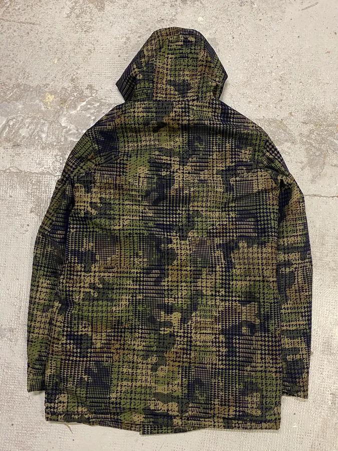 Daniele Alessandrini Camo Green Long Hooded Jacket - Image 2