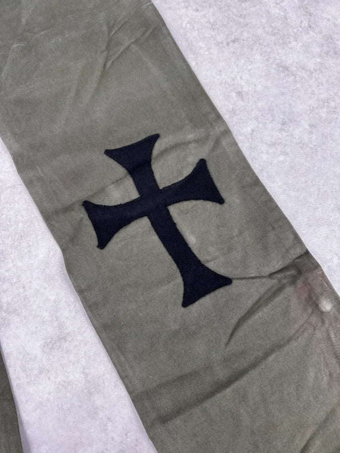 Daniele Alessandrini Green Cross Patch Flare Pants - Image 12