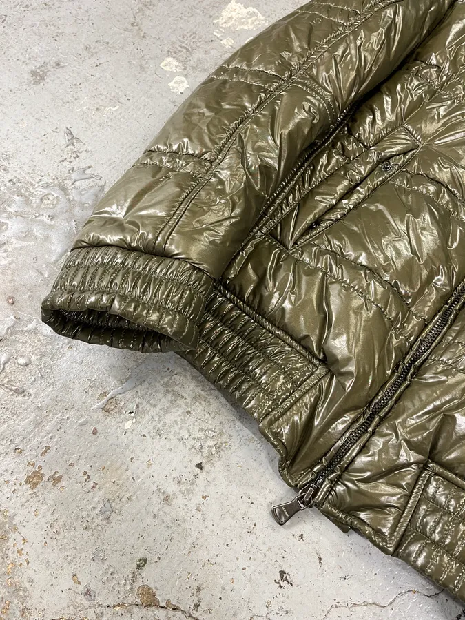 Daniele Alessandrini Green Patent Puffer British Puffer Jacket - Image 6
