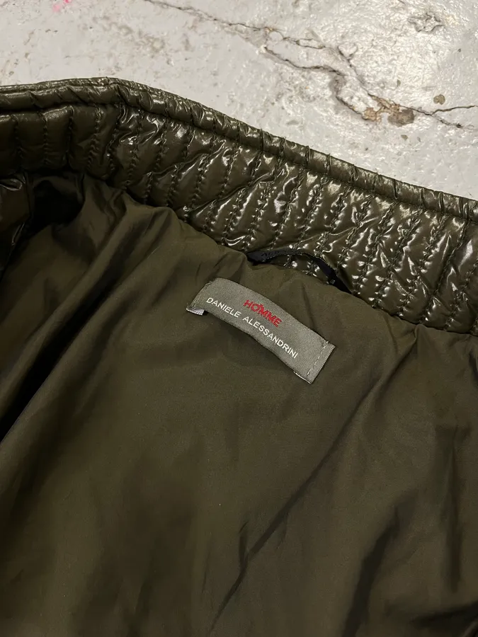 Daniele Alessandrini Green Patent Puffer British Puffer Jacket - Image 9