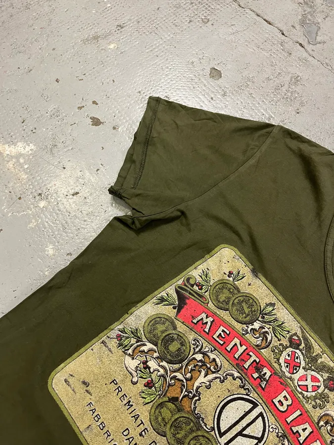 Daniele Alessandrini Liquor Label Khaki T-Shirt - Image 5