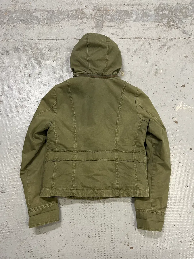 Daniele Alessandrini Multi-Pocket Khaki Hooded Jacket - Image 7
