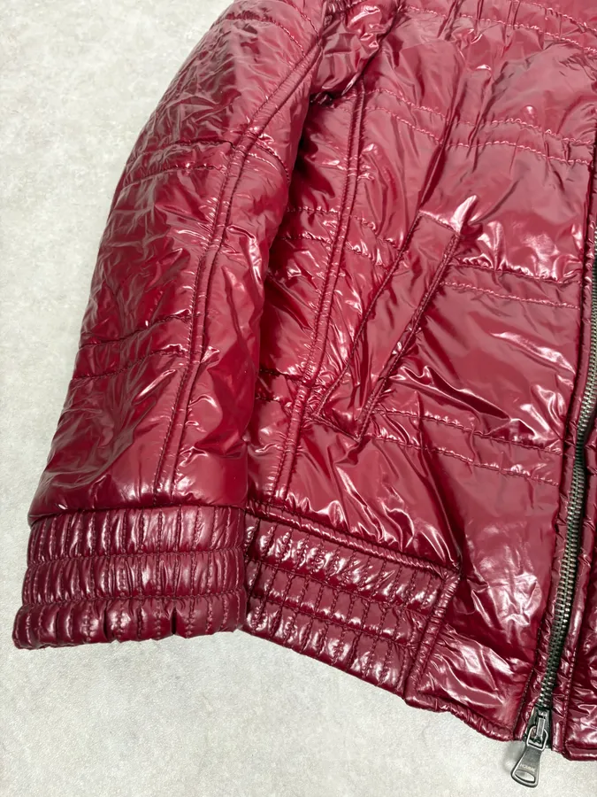 Daniele Alessandrini Red Patent British Puffer Jacket - Image 8