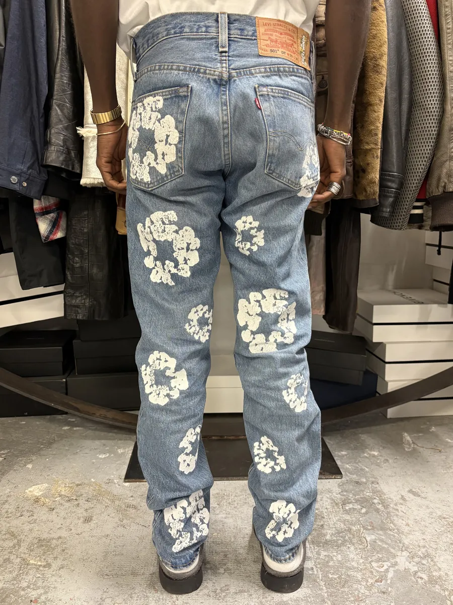 Denim Tears Levis 501 Blue Denim Jeans - Image 4