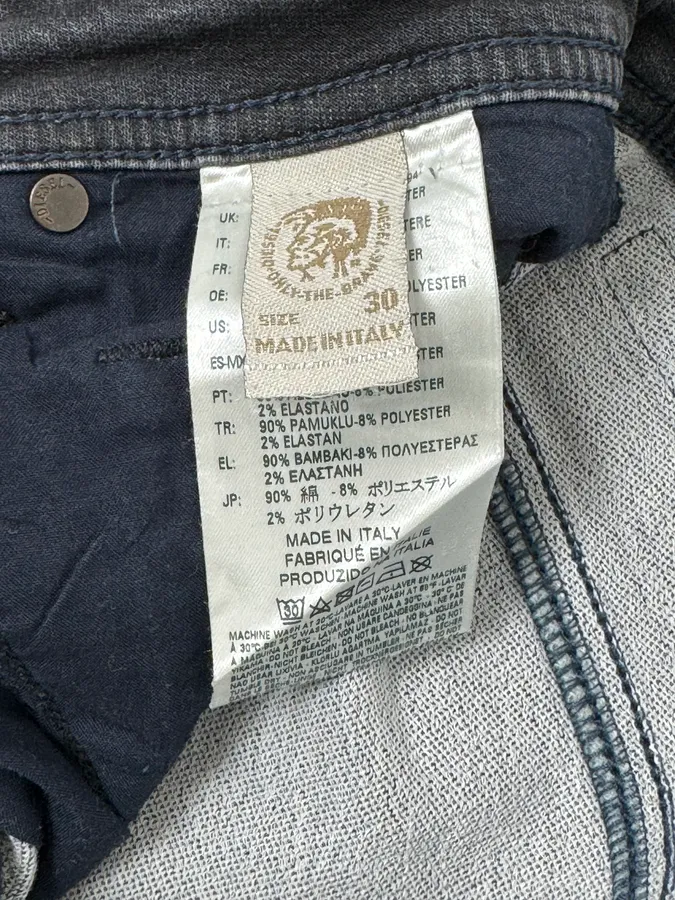 Diesel Black Gold Grey Distressed Denim Jeans - Image 10