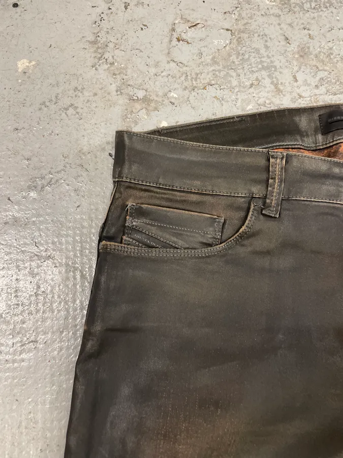 Diesel Black Gold Selvedge Slim Coated Denim - Image 7