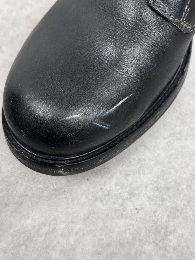 Diesel Black Minimalist Biker Leather Boots - Image 6
