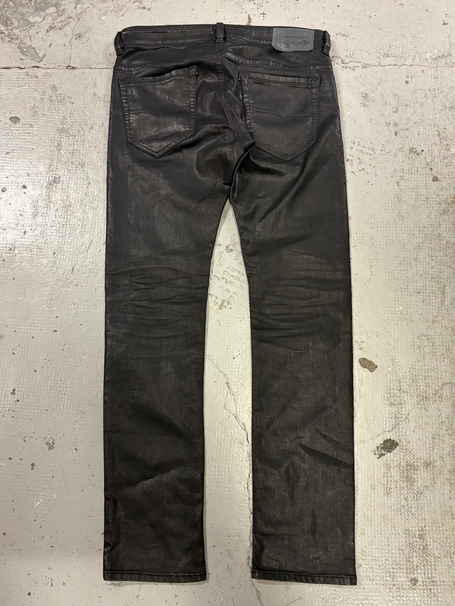 Diesel Black Waxed Avant-Garde Jeans - Image 6