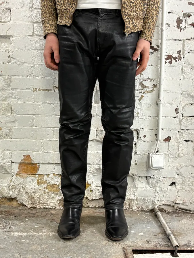 Diesel Black Waxed Avant Garde Slim Denim Jeans - Image 2