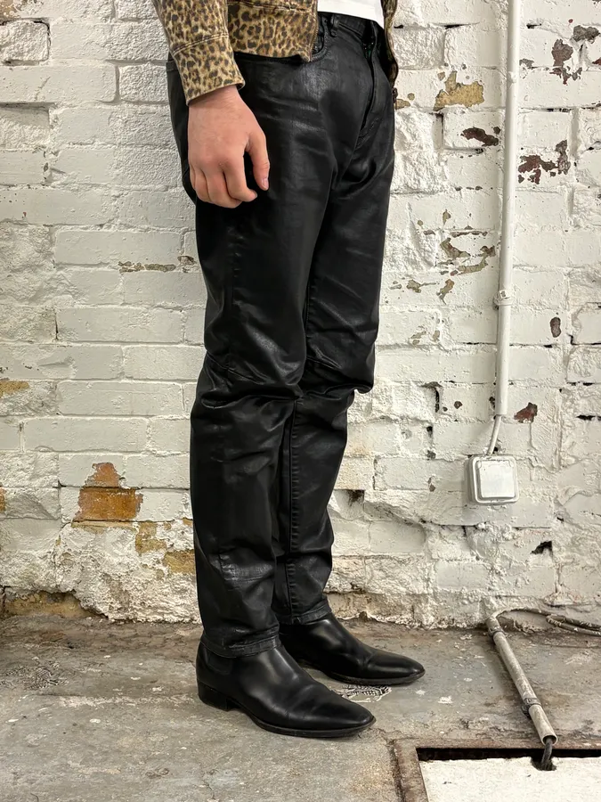 Diesel Black Waxed Avant Garde Slim Denim Jeans - Image 3