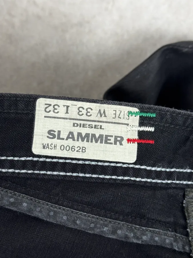 Diesel Black Waxed Coated Straight Jeans - Image 10