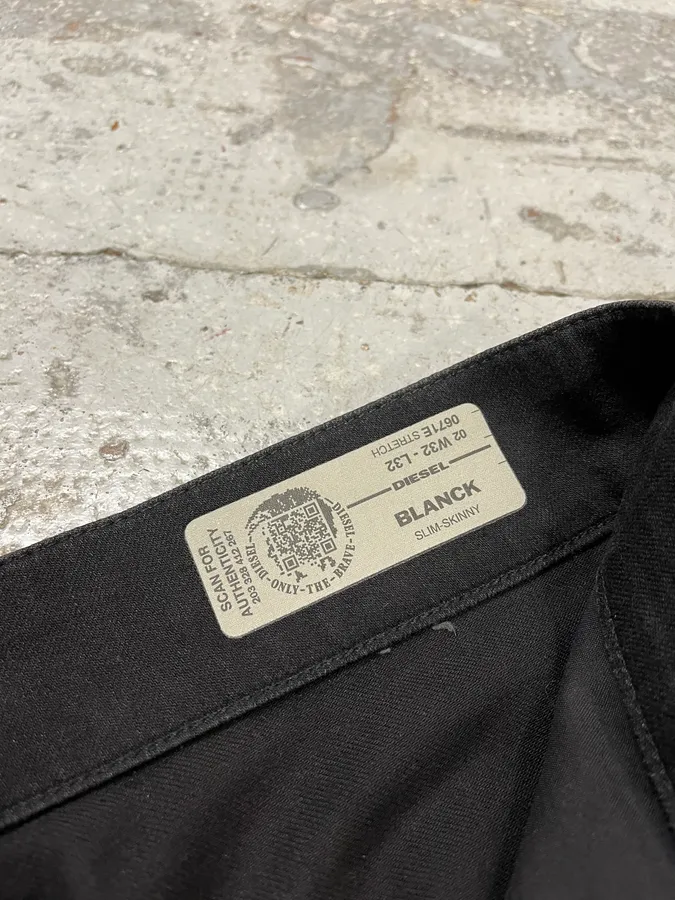 Diesel Black Waxed Slim Zip Denim Jeans - Image 13