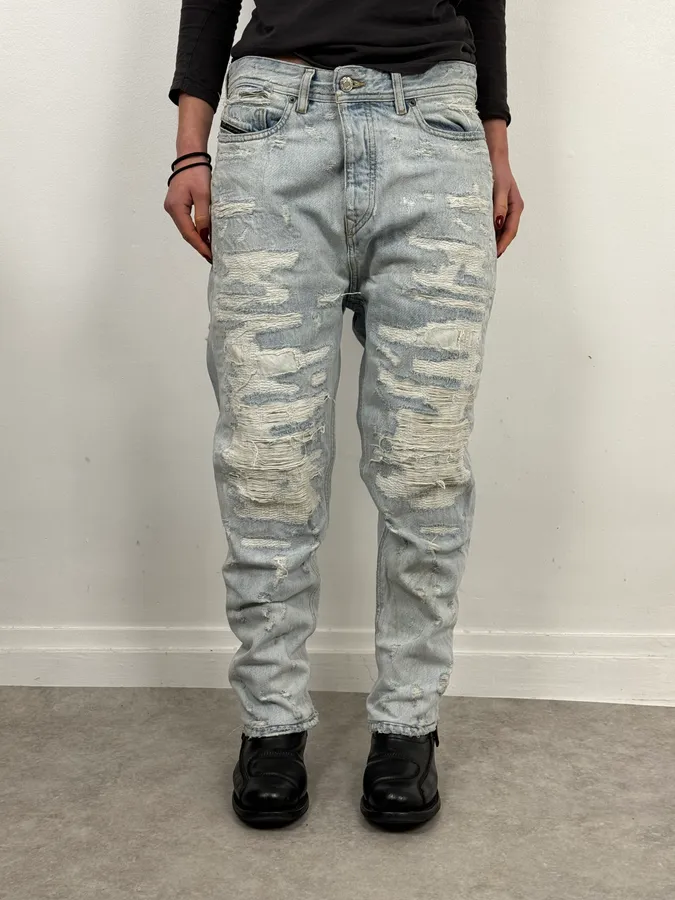 Diesel Blue Distressed Denim Jeans