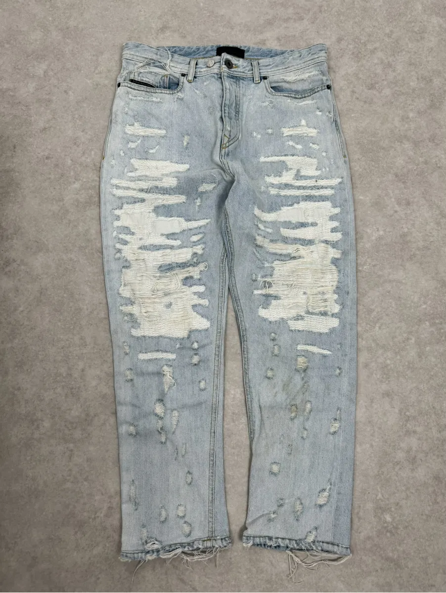 Diesel Blue Distressed Denim Jeans - Image 5