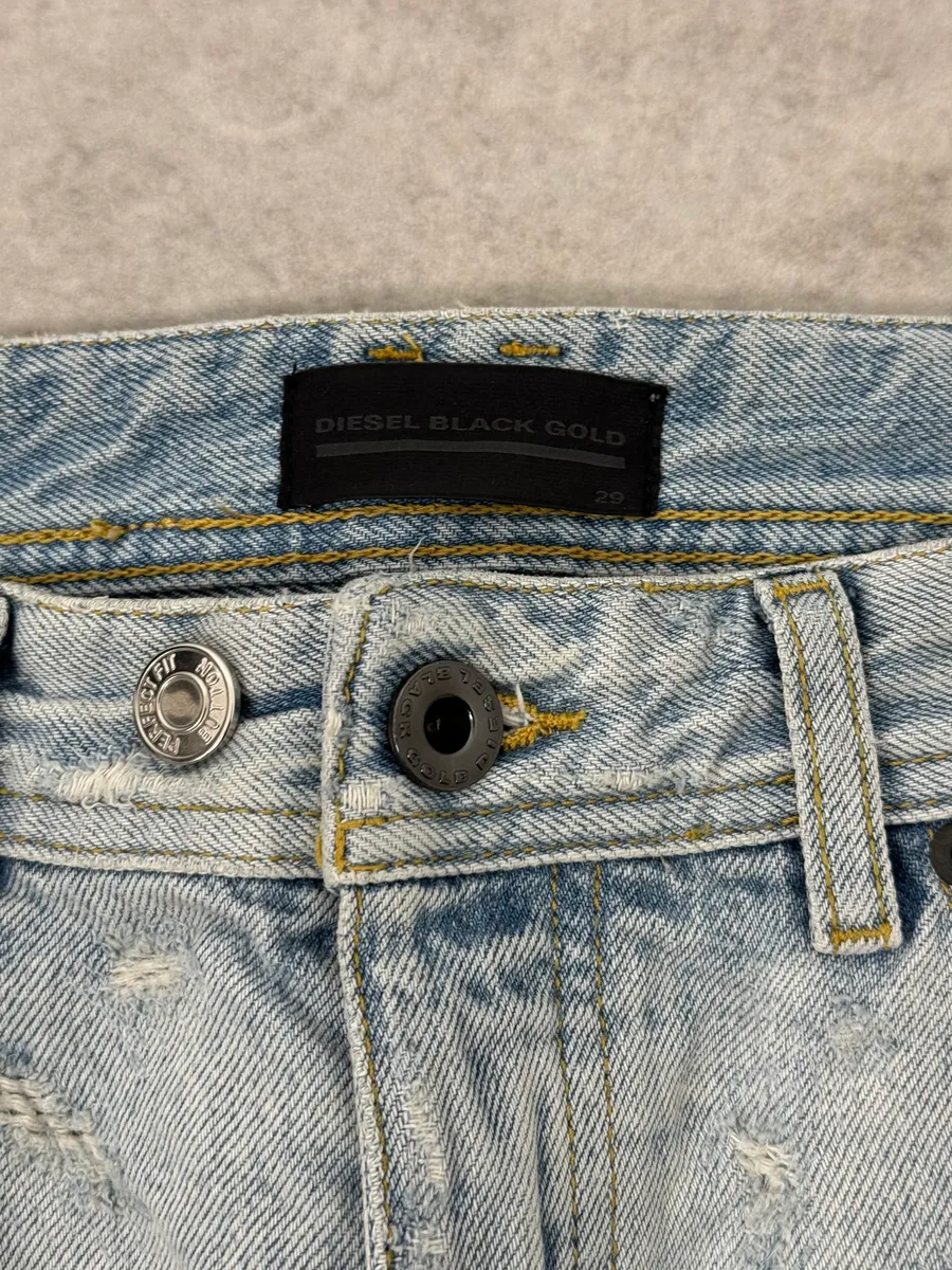 Diesel Blue Distressed Denim Jeans - Image 7
