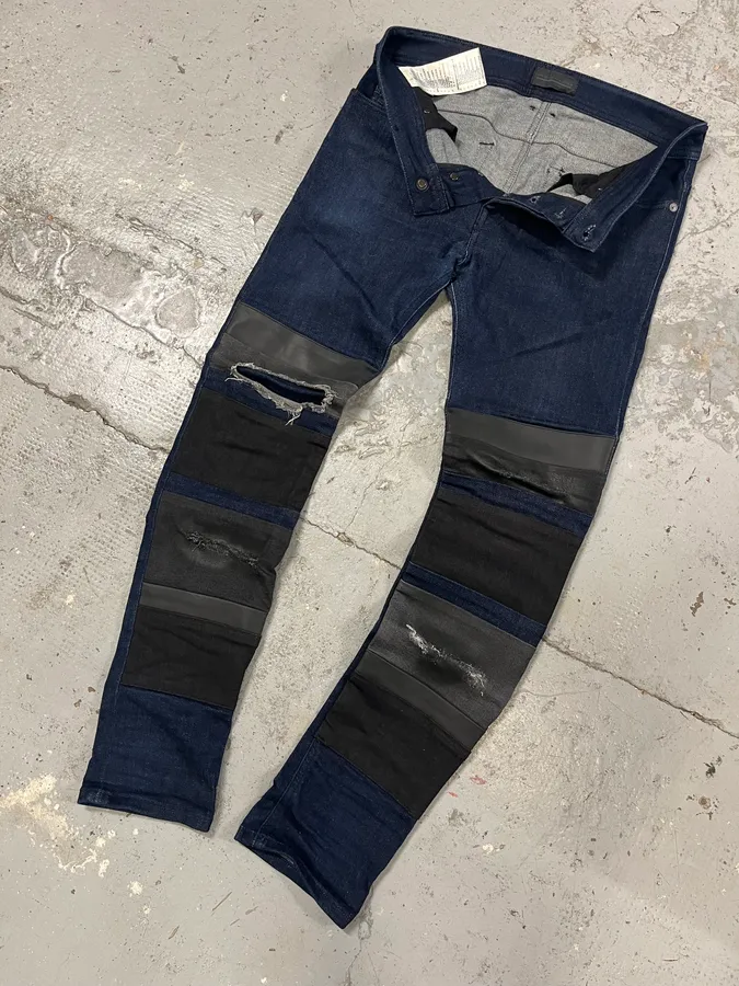 Diesel Blue Golden Denim Repaired Skinny Jeans - Image 6