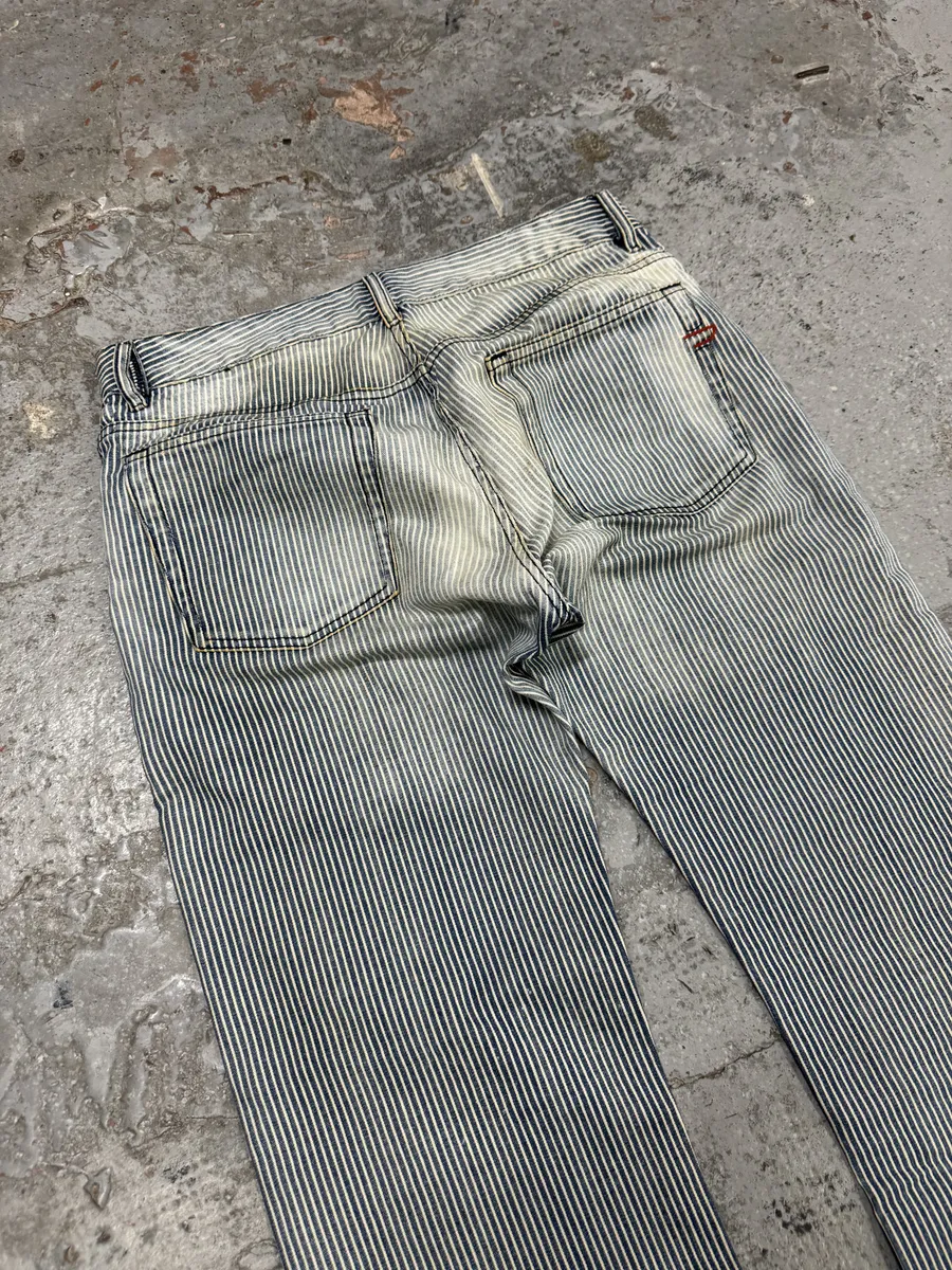 Diesel Blue Striped Marine Pants - Image 5