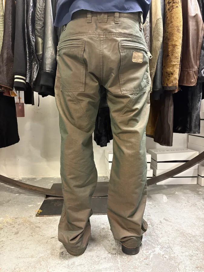 Diesel Cargo Faded Olive Orange Pants - Image 4