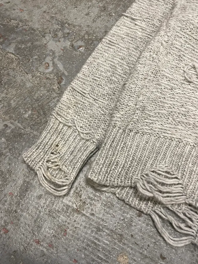 Diesel Distressed Grey Wool Sweater - Image 5