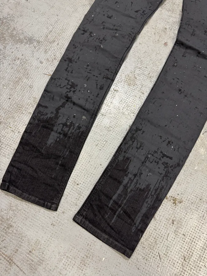 Diesel Gradient Waxed Black Denim Skinny Jeans - Image 6