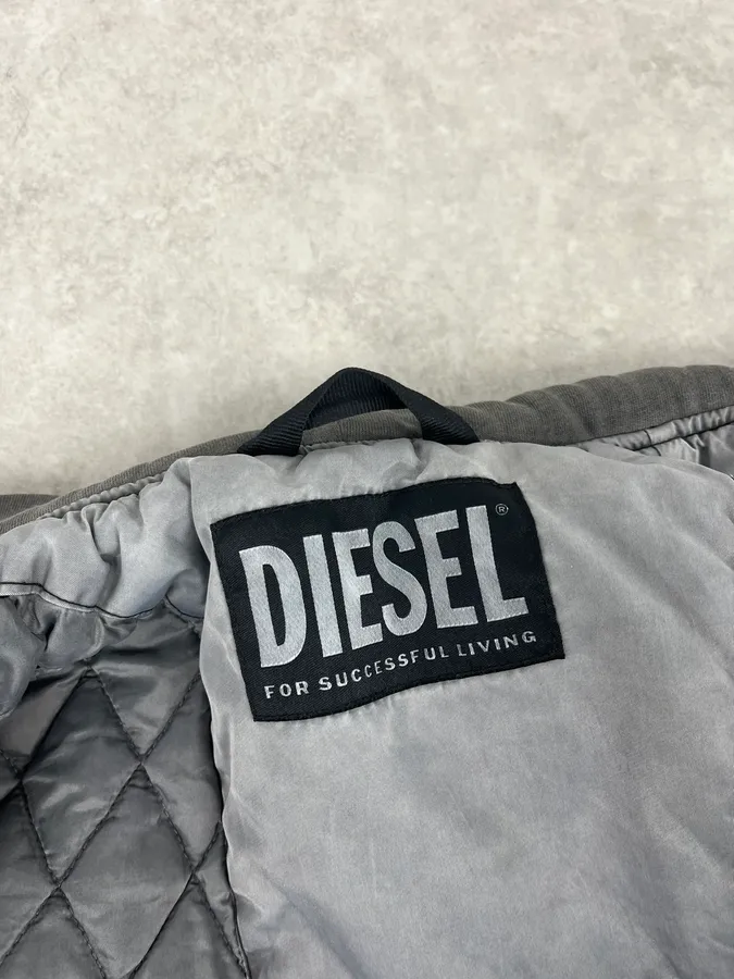 Diesel Grey Aero Hooded Bomber Jacket - Image 10