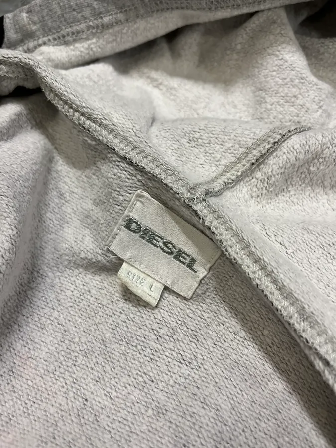 Diesel Grey & Black Extra Propaganda Zip-up Hoodie - Image 9