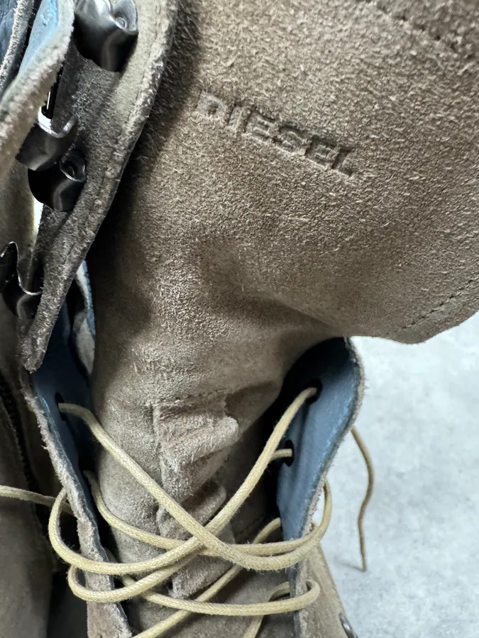 Diesel Grey Camel Suede Leather Boots - Image 11