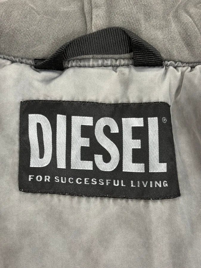 Diesel Grey Hooded Bomber Jacket - Image 10