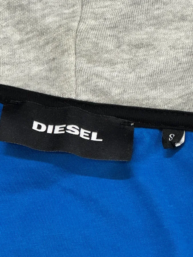 Diesel Grey Multiple Holes Zip-Up Hoodie - Image 10