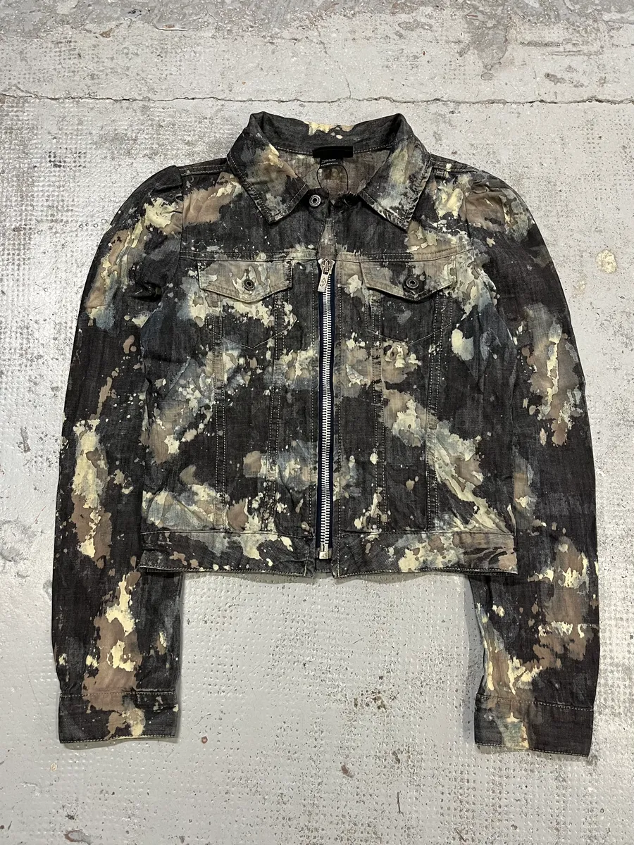 Diesel Grey Painted Splash Abstract Jacket - Image 2