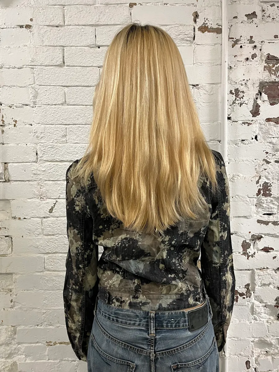 Diesel Grey Painted Splash Abstract Jacket - Image 3