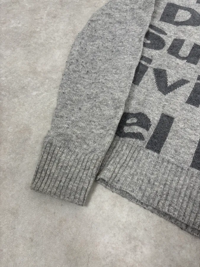 Diesel Grey Success Script Wool Sweater - Image 7