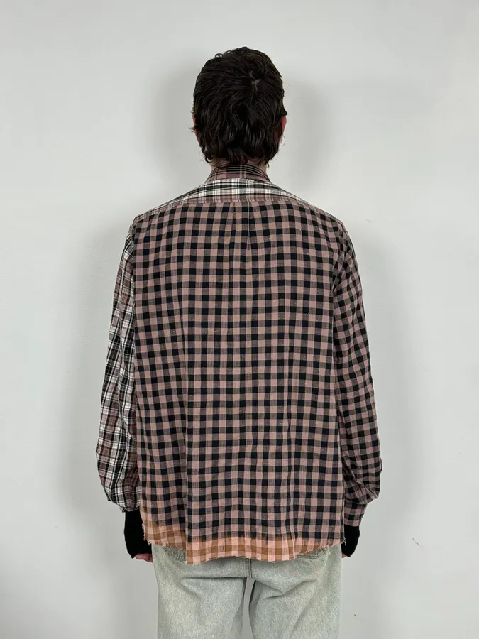 Diesel Irregular Patchwork Effect Checkered Shirt - Image 3