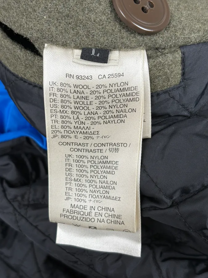 Diesel Khaki Green Caban Wool & Nylon Hybrid Bomber Jacket - Image 9