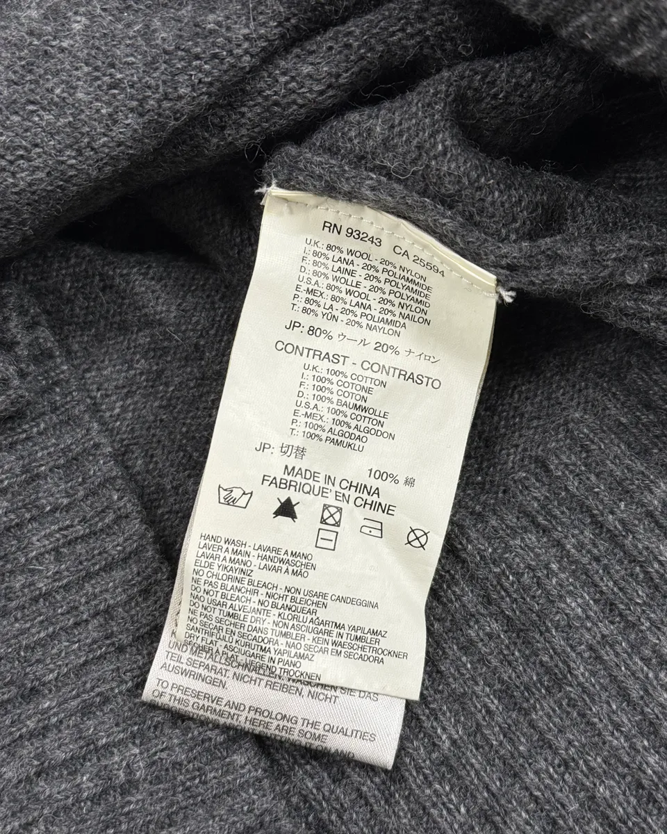 Diesel Khaki & Grey Military Wool Cargo Sweater - Image 9