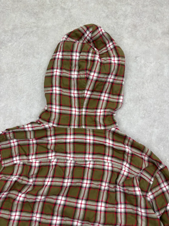 Diesel Khaki Plaid Cozy Zip-up Hoodie - Image 6
