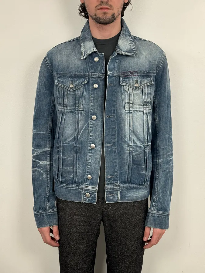 Diesel Light Blue Faded Denim Jacket - Image 2