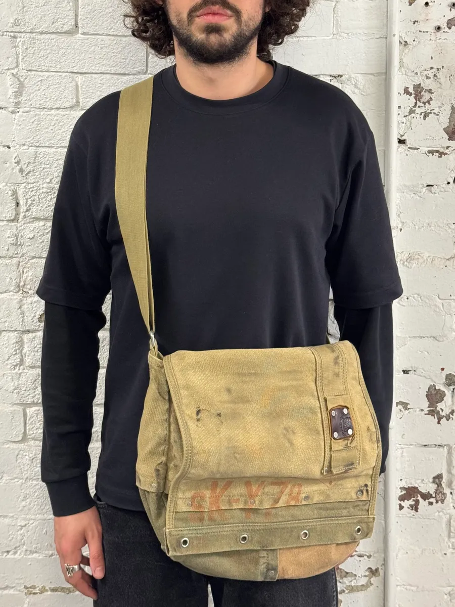 Diesel Military Canva Beige Shoulder Bag - Image 2