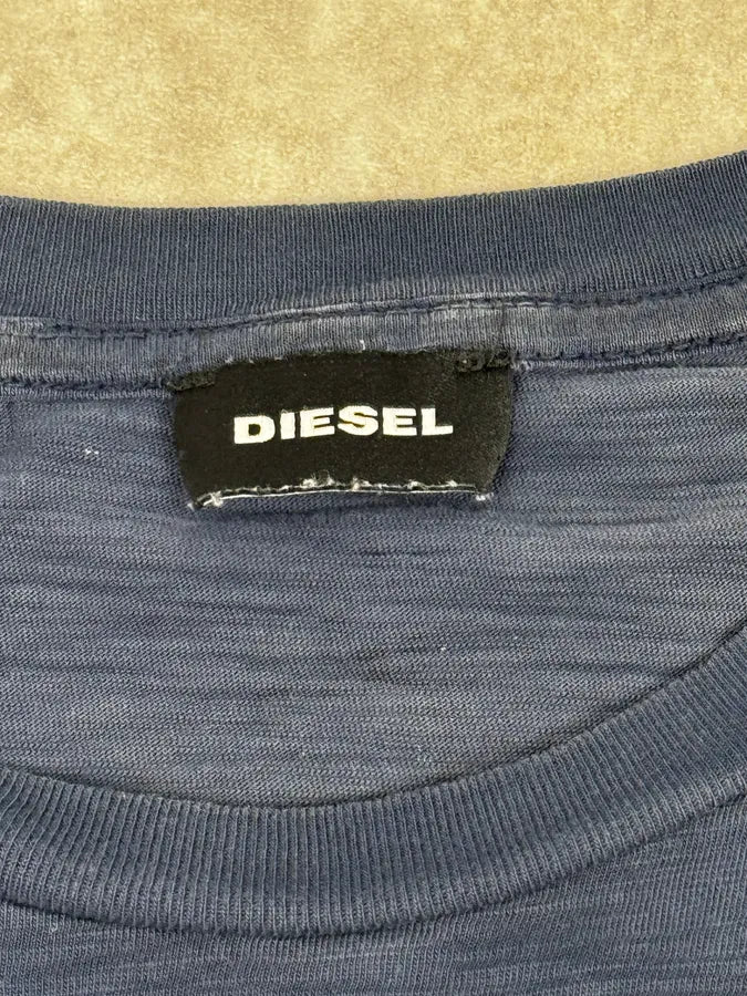 Diesel Navy Bacteria Graphic Print T-Shirt - Image 9